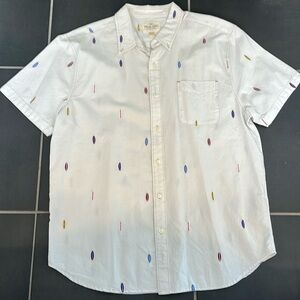 NWOT Off White True Grit Surfboard Button Down Large